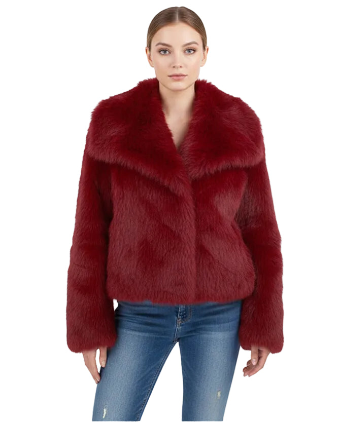 Big Collar Faux Fur Jacket