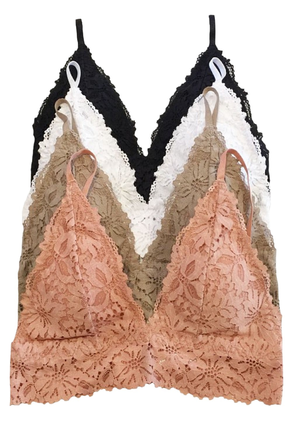 Lace Padded Floral Bralette