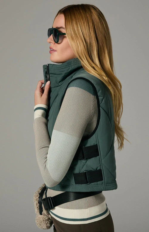 La Vitesse II Cropped Vest | Eucalyptus
