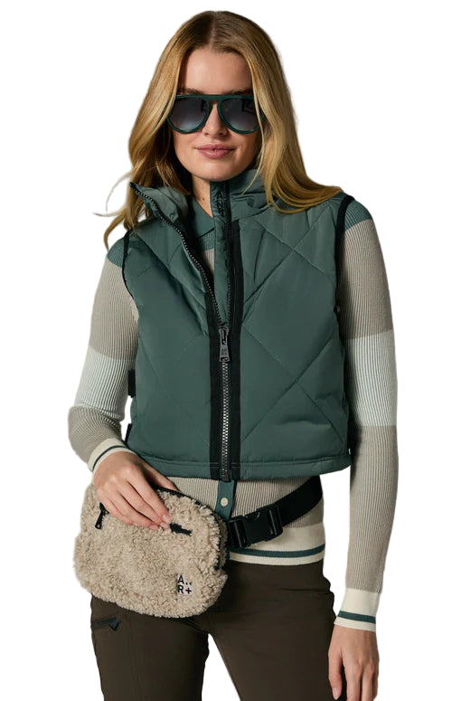 La Vitesse II Cropped Vest | Eucalyptus