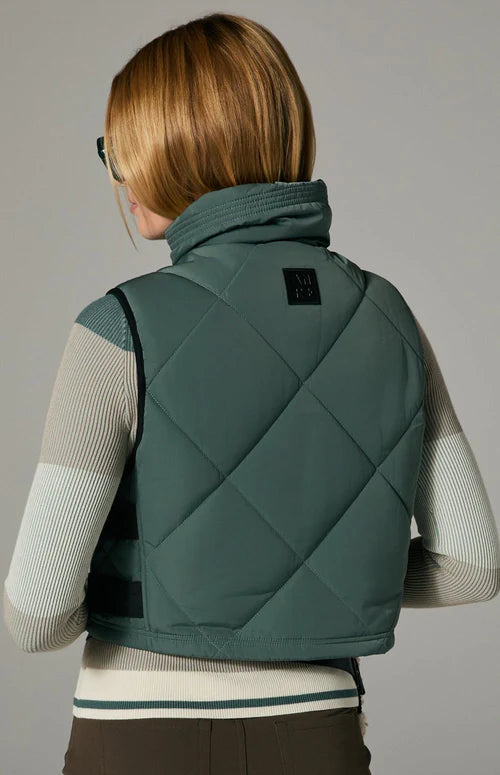 La Vitesse II Cropped Vest | Eucalyptus