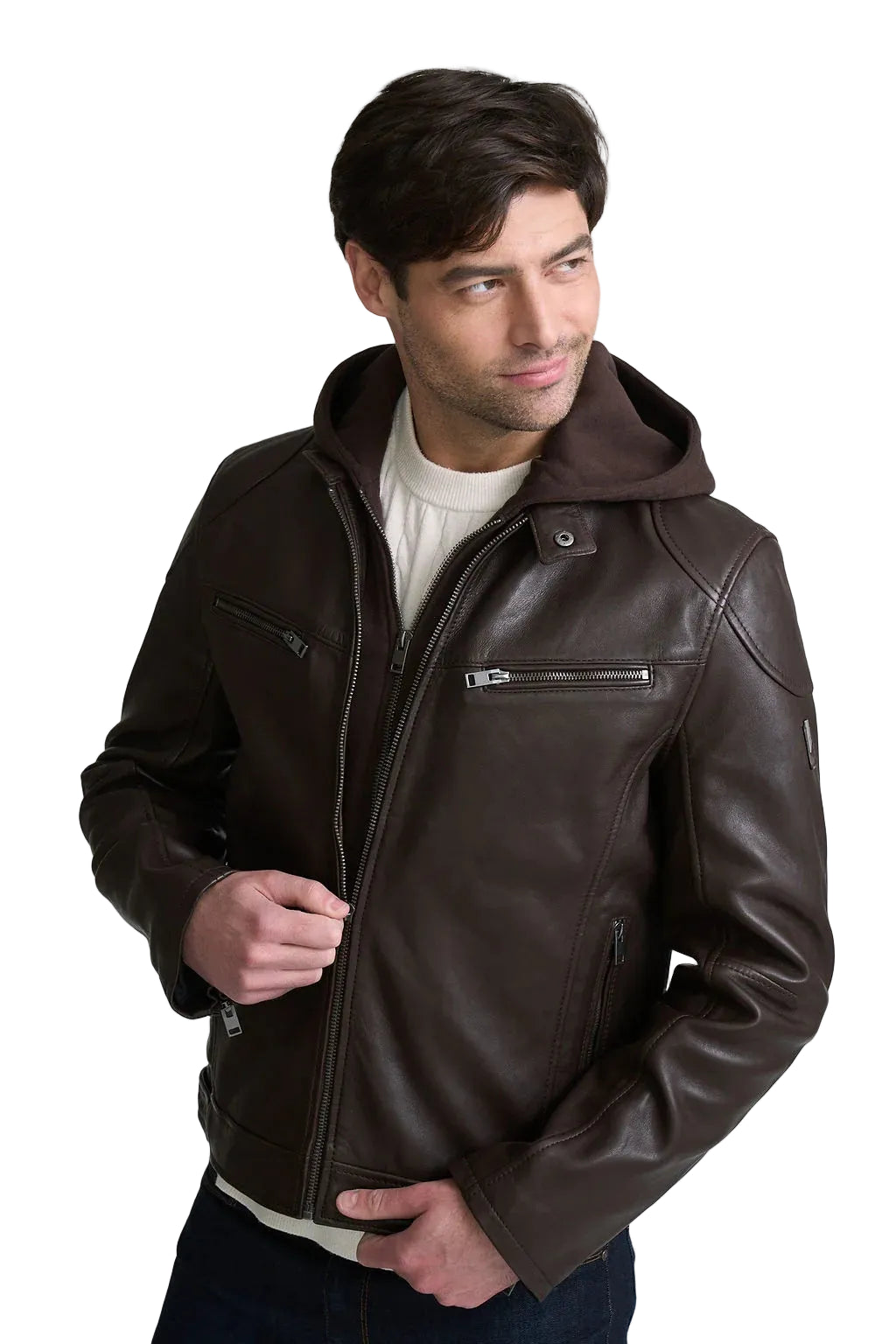 Men's Biko 2 Muscle Fit Removable Full Insert Leather Jacket