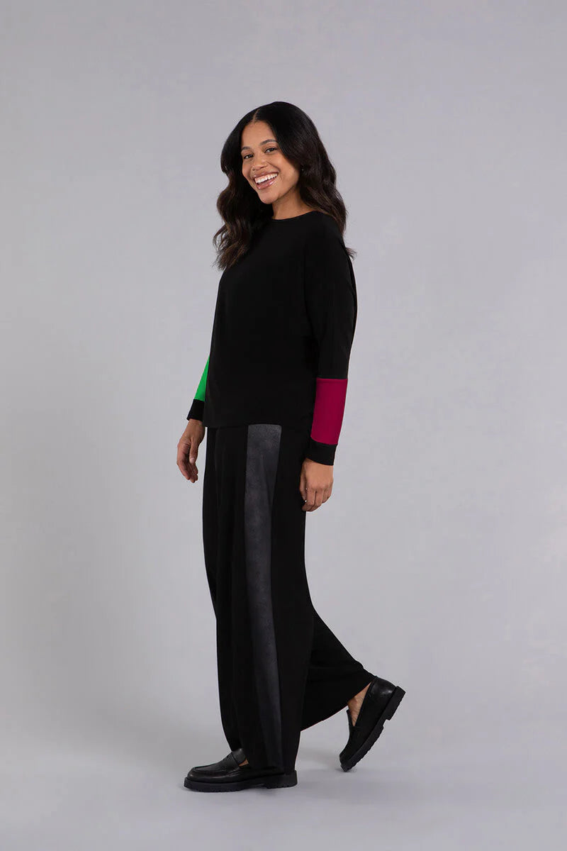 C - Colour Block Sleeve Nu Cinch Top