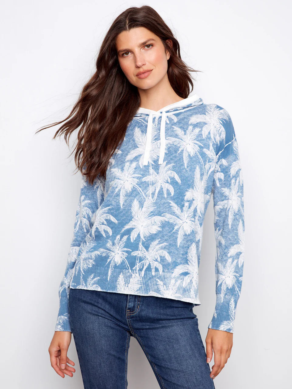 Reverse Print Hoodie Sweater