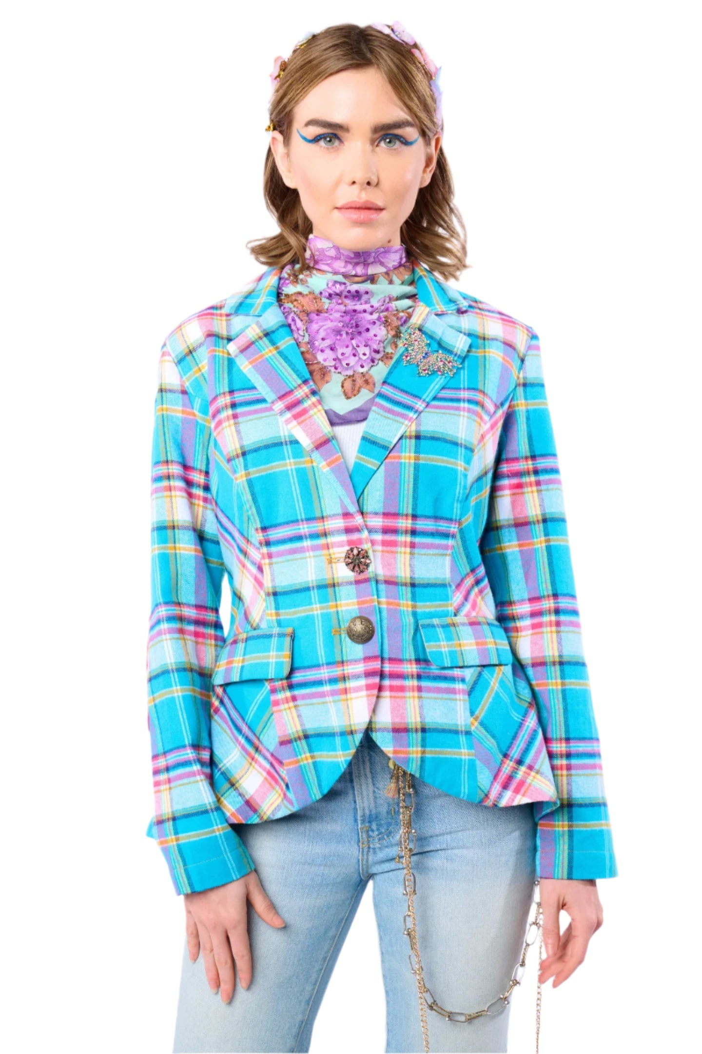 Dulce Plaid Blazer