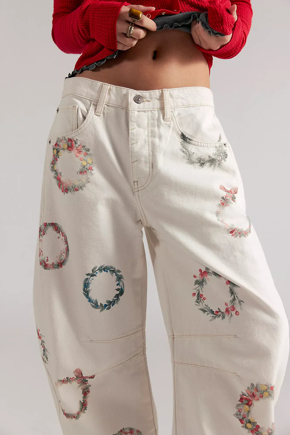 Good Luck Printed Jeans