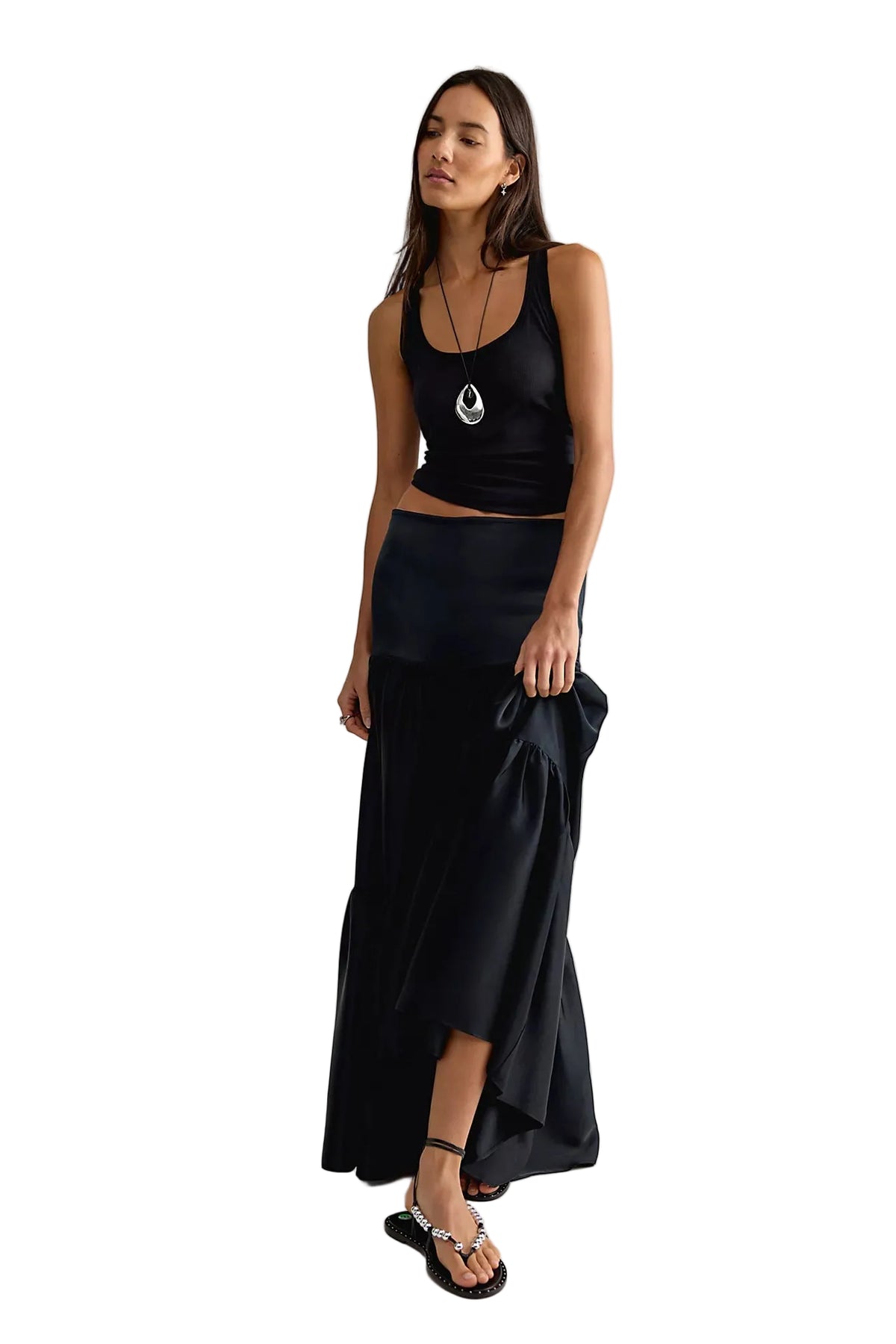 JULIETTE Satin Maxi Skirt