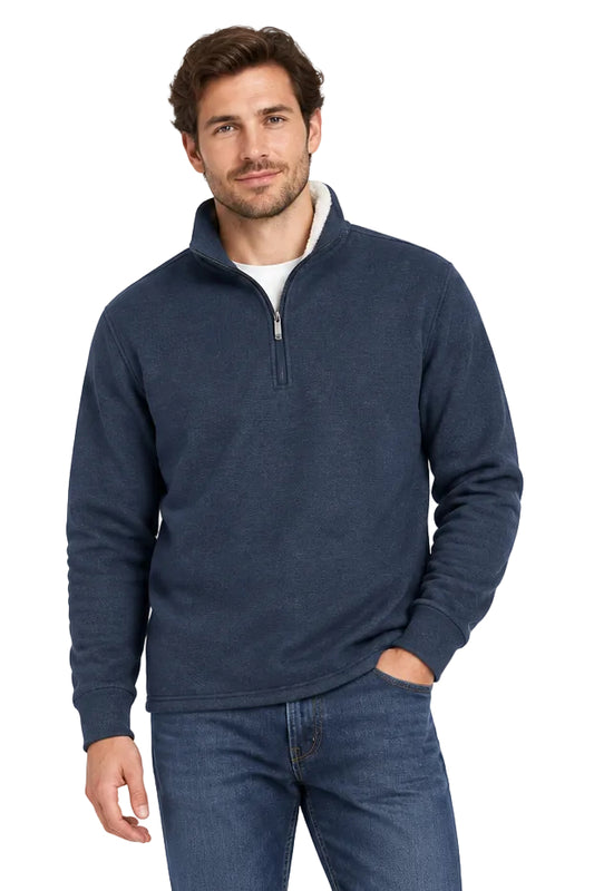 1/4 Zip Waffle Knit Top