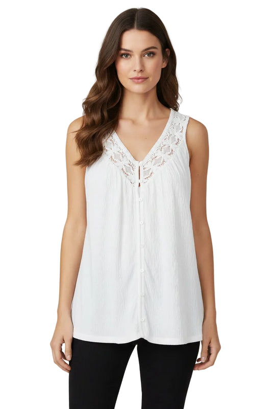 Saratoga Crochet Sleeveless Top