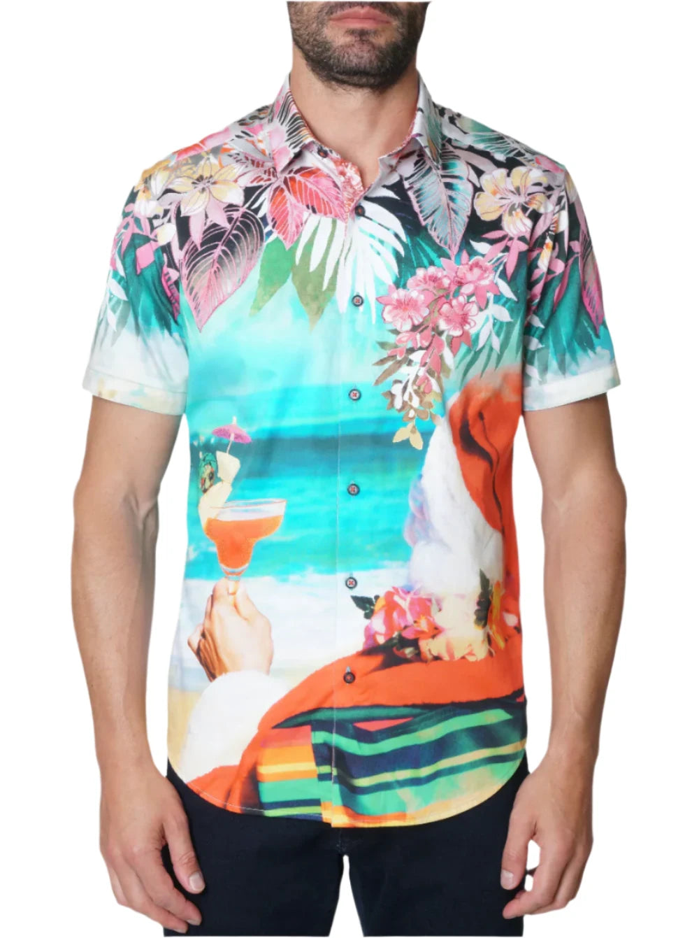 Beach Santa S/S Woven Shirt