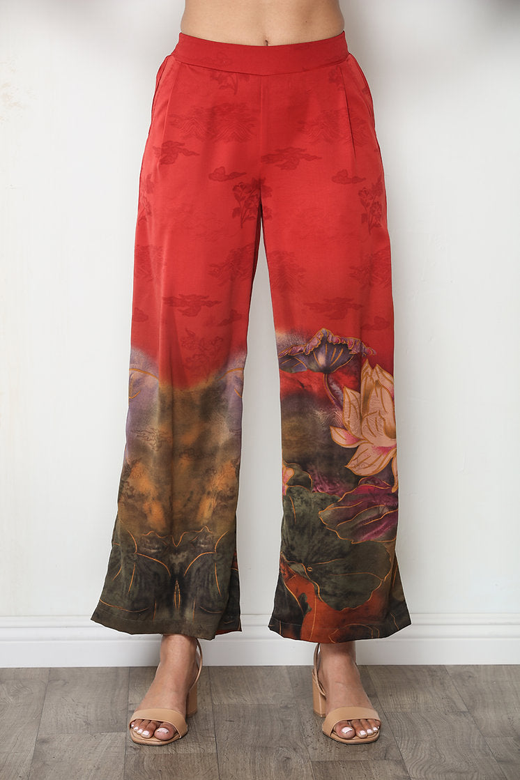 Print Wide Leg Pant