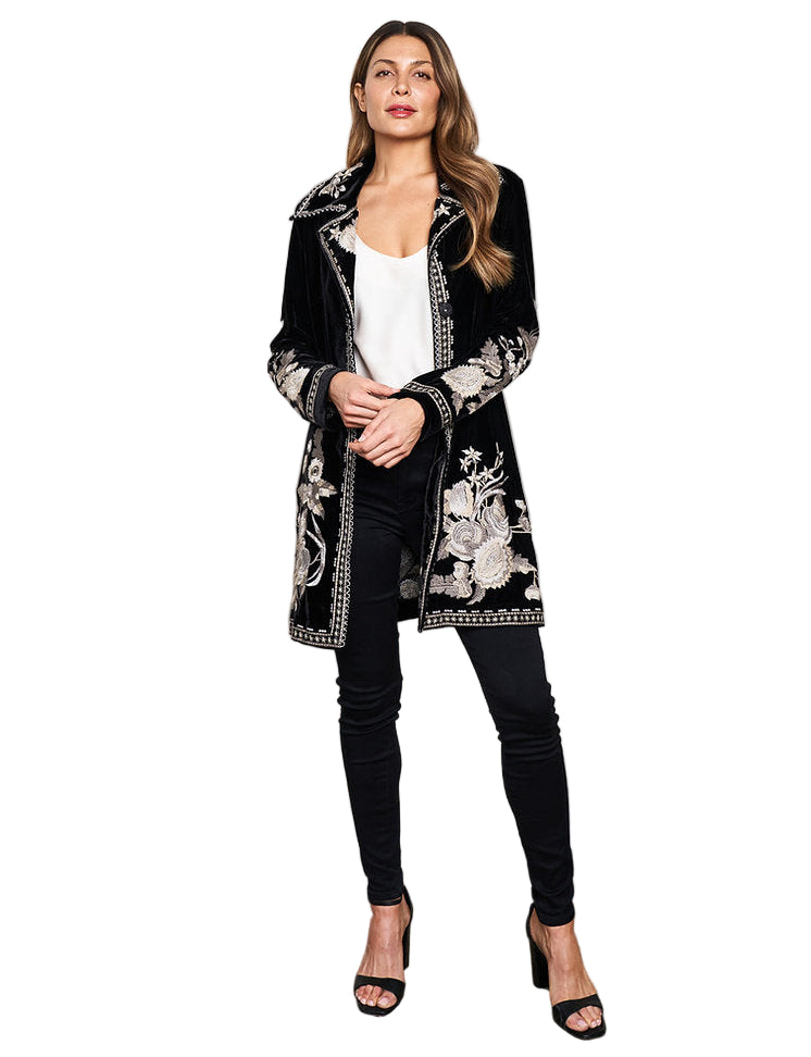 Velvet Embroidered Coat