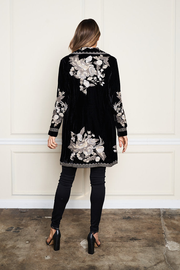 Velvet Embroidered Coat