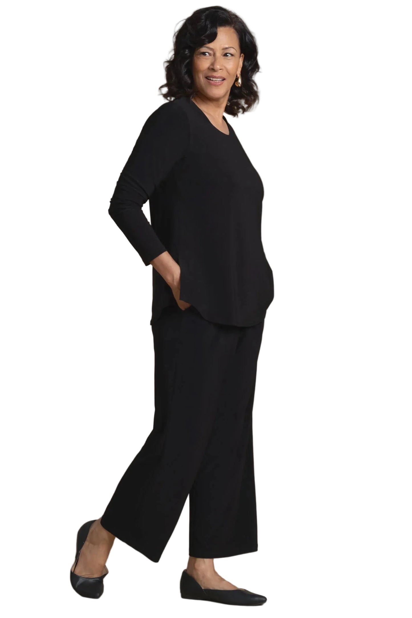 Go To Soft Round Neck Top, LS
