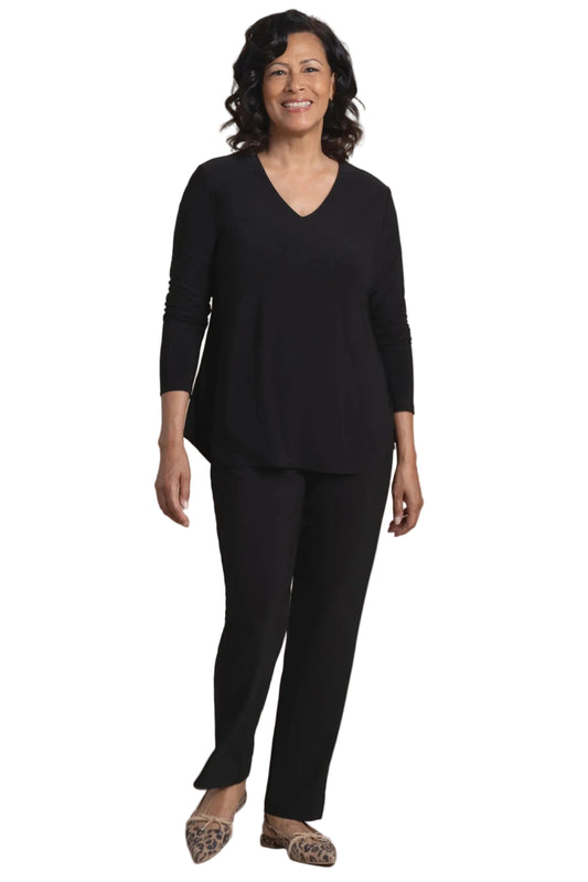 Go To Soft V-Neck Top, 3/4 Sleeve