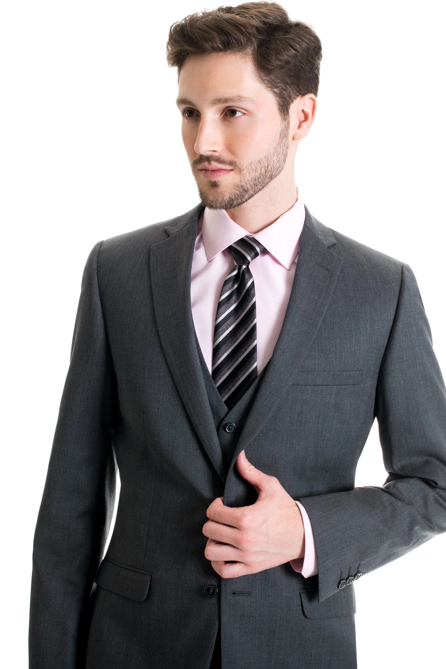 Grey Slim Fit Suit Coat - Super 120's by Jackson James