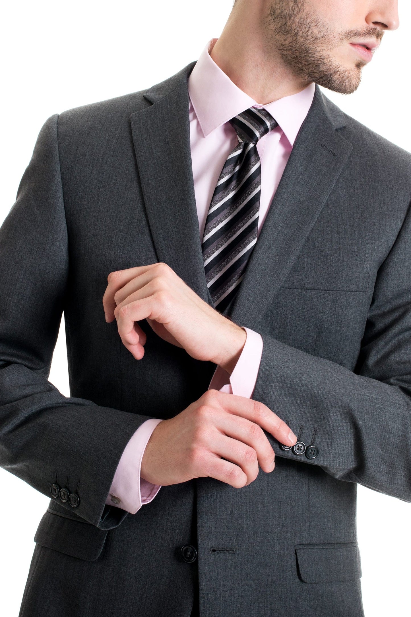 Grey Slim Fit Suit Coat - Super 120's by Jackson James