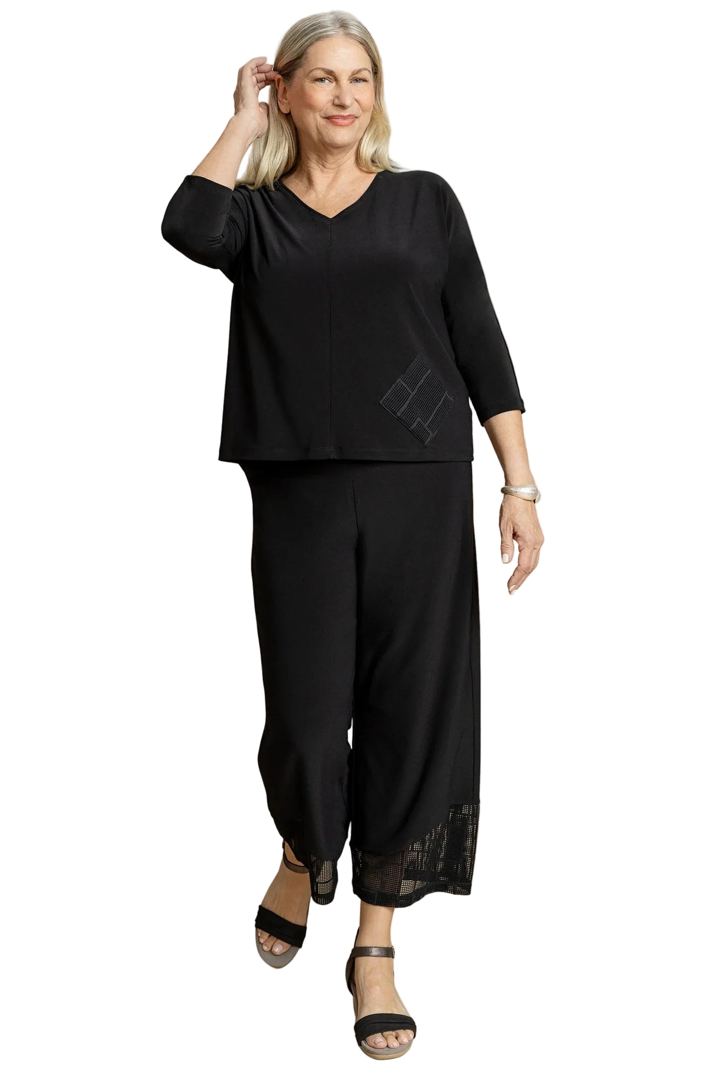 Honeycomb Mesh Mix Shadow Pant