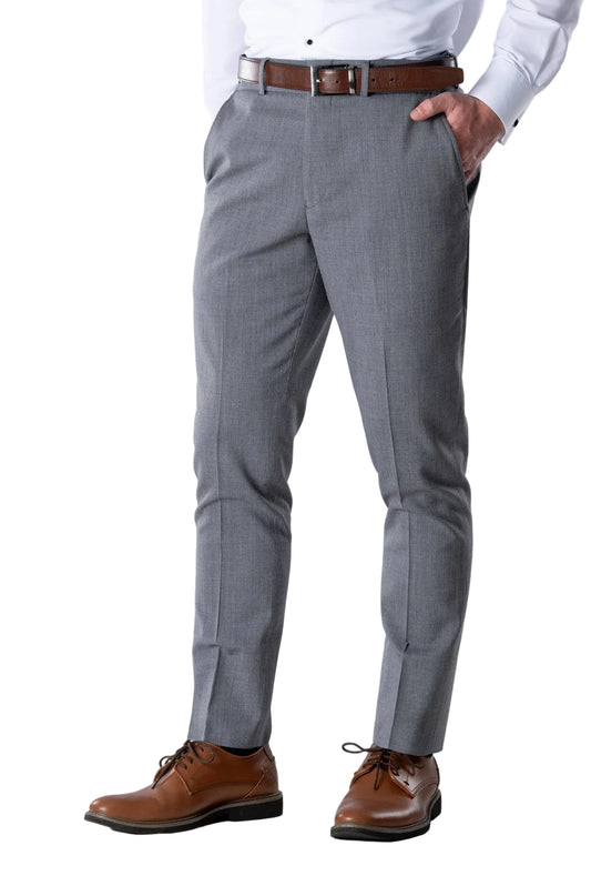Medium Grey Performance Stretch Slim Fit Suit Pants by Michael Kors