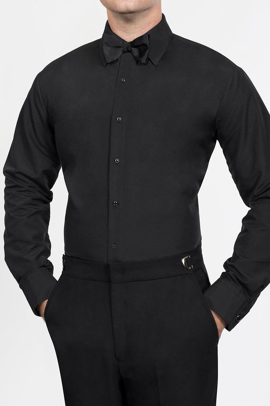 Microfiber Fitted Shirt Black