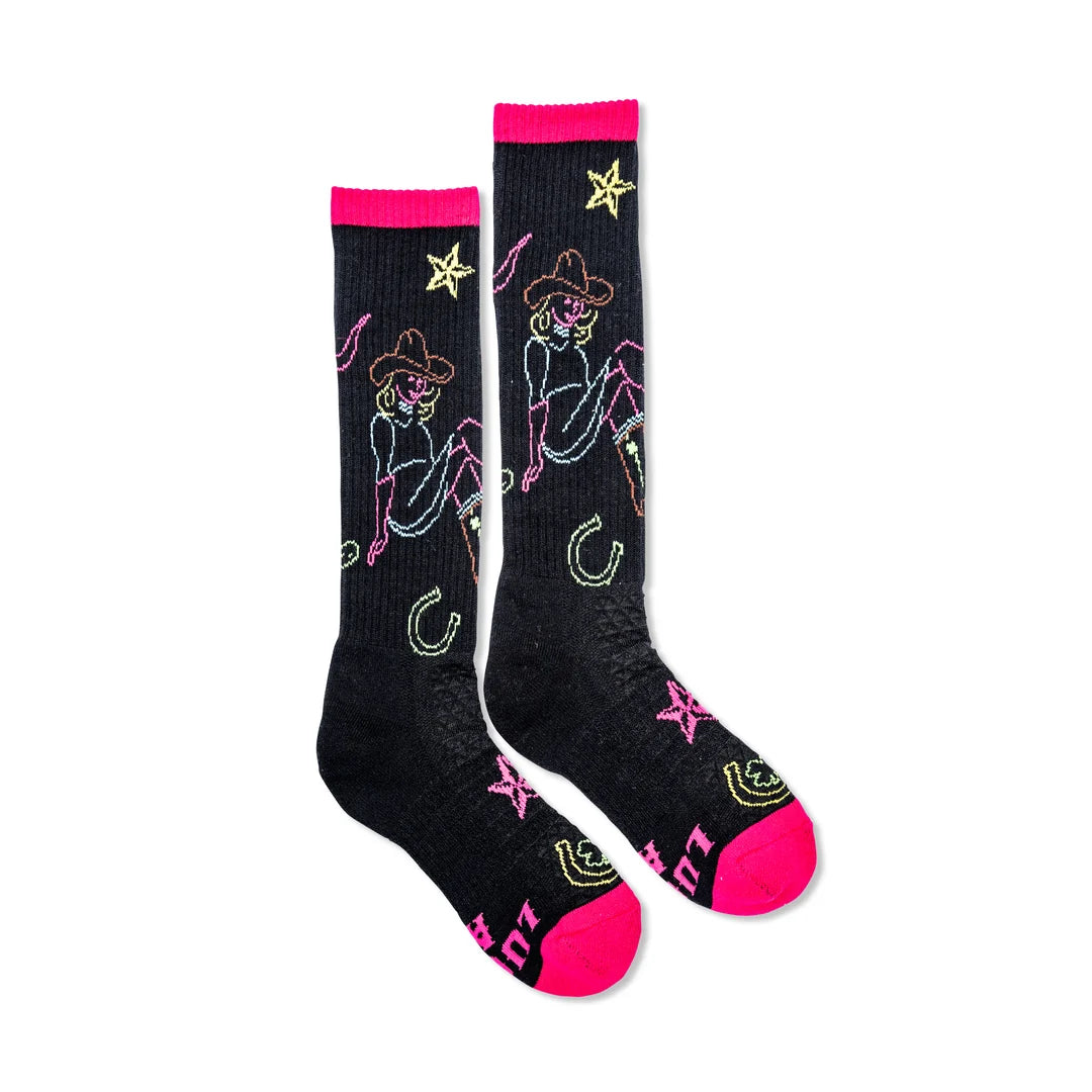 Neon Cowgirl Performance Boot Socks