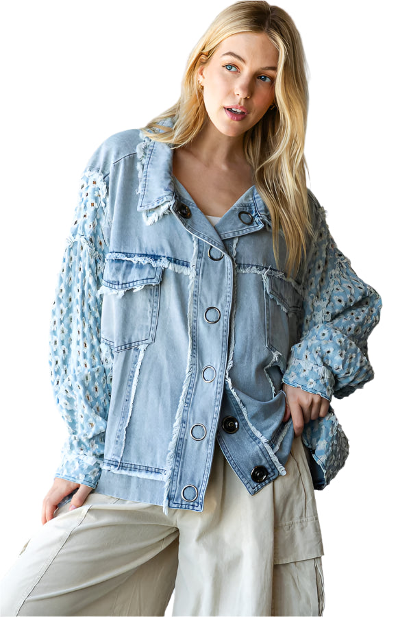 Washed Mix Denim Jacket