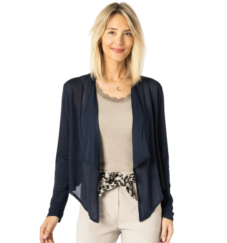 2PC Sleeveless Ruffle Dress with Short Cardigan
