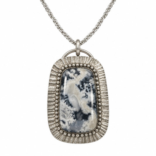 Necklace - Plume Agate