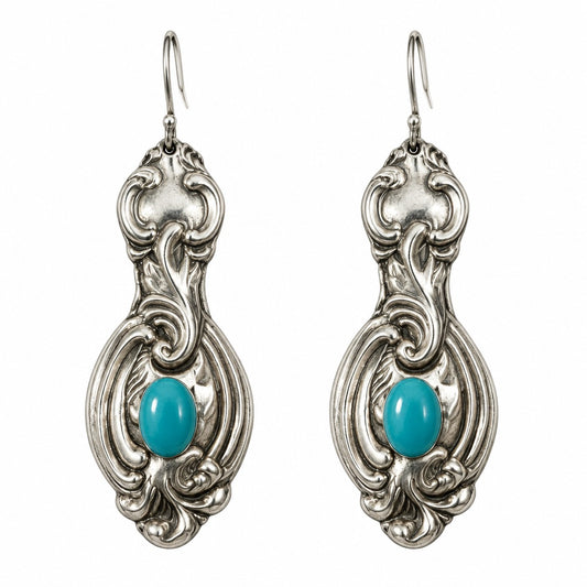 Earrings - Sterling Silver Vintage Flatware