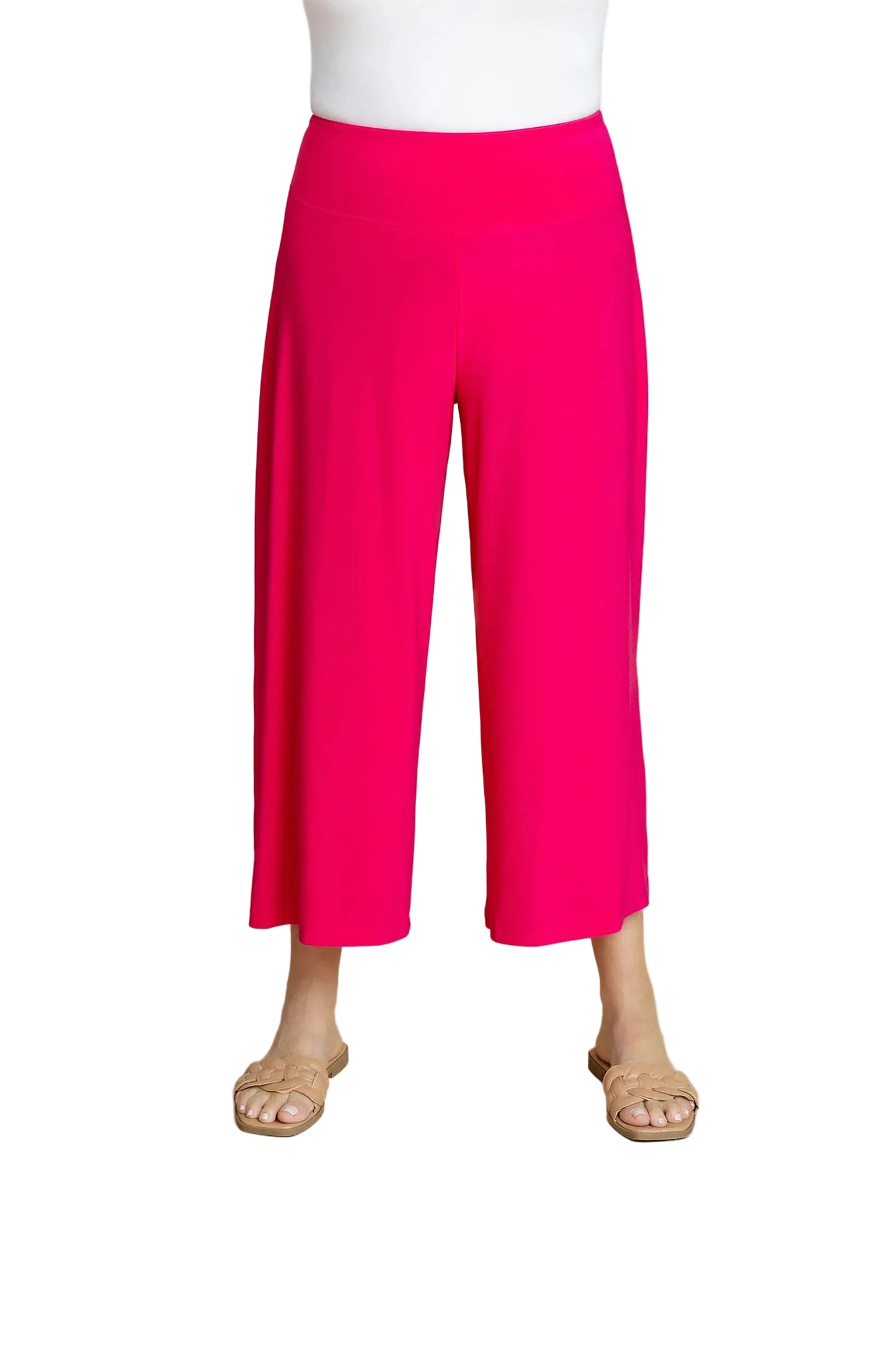 Side Slit Wide Capri