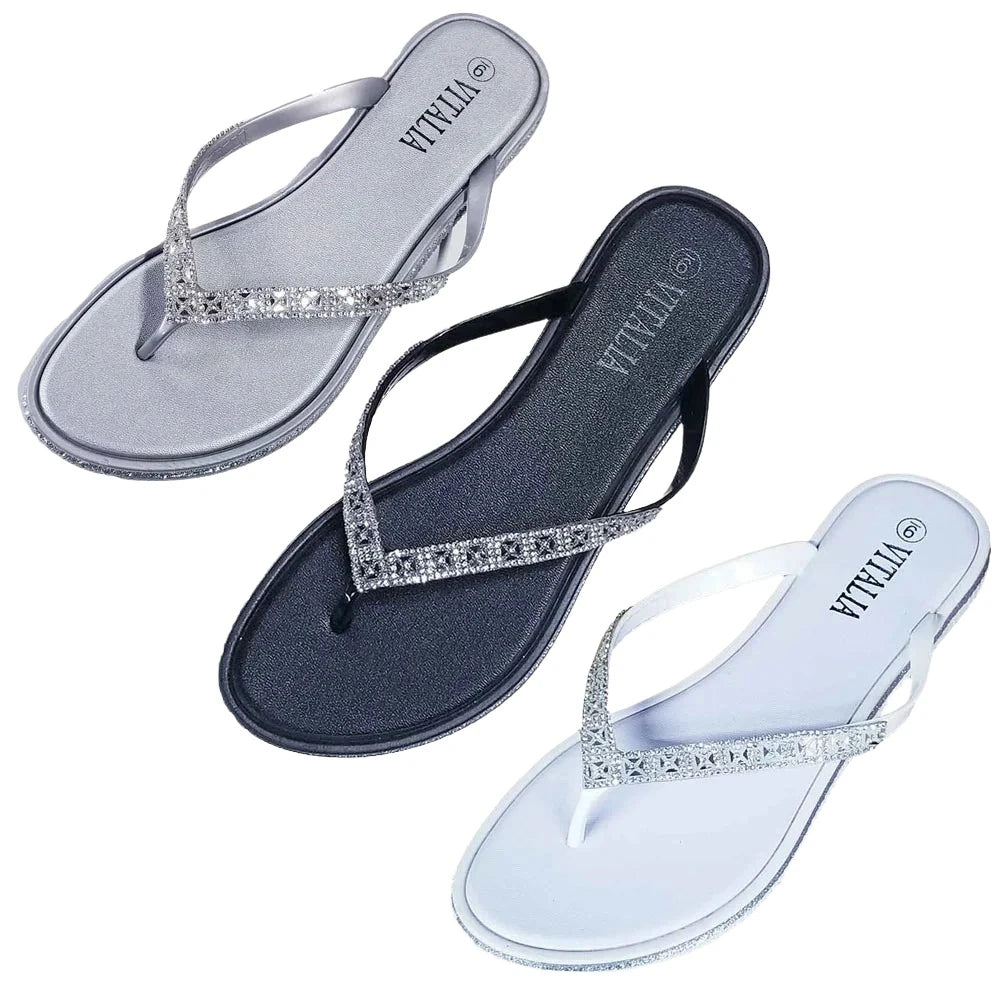 Flip Flop with Rhinestones