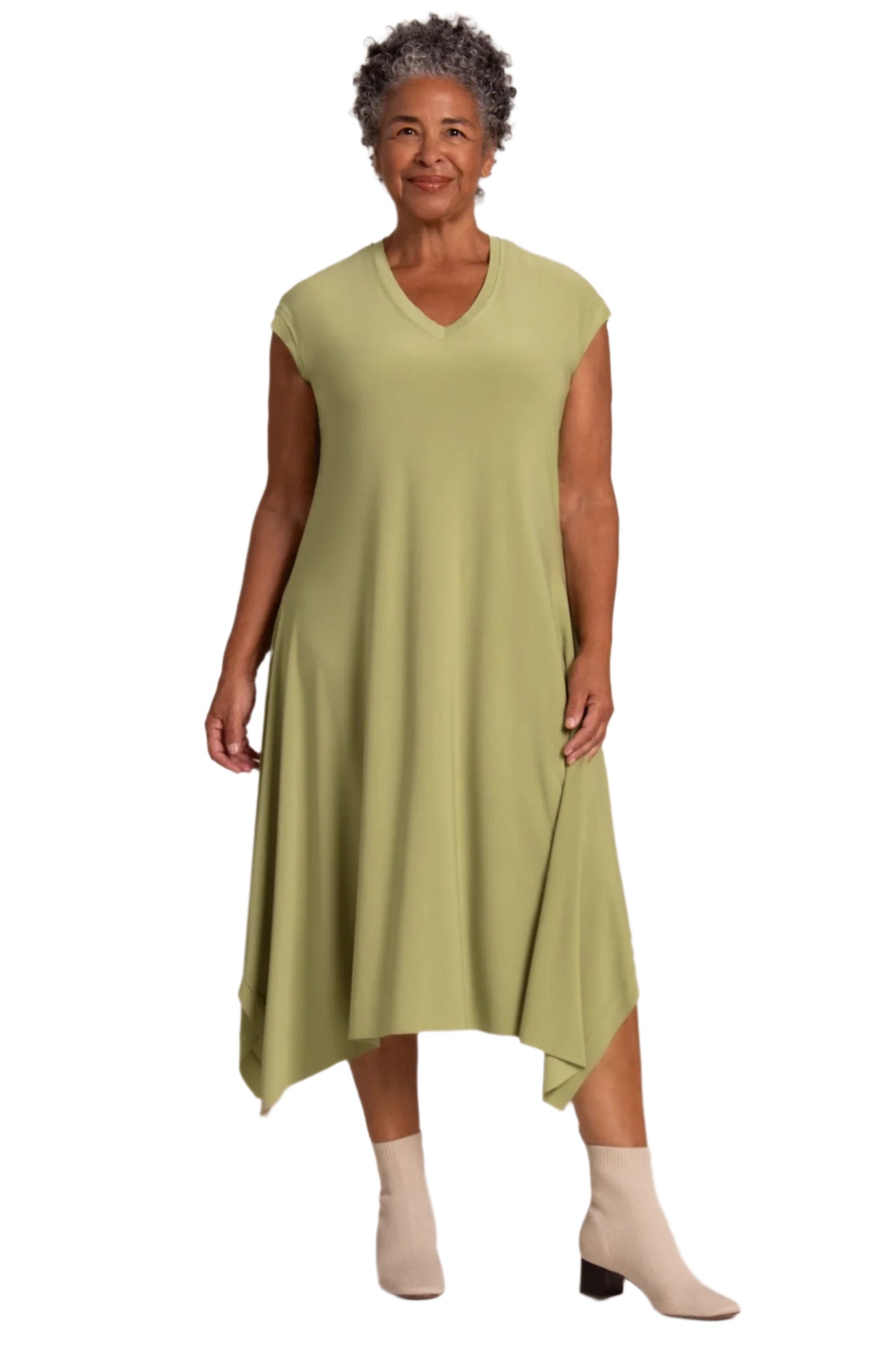 Splice V-Neck Dress
