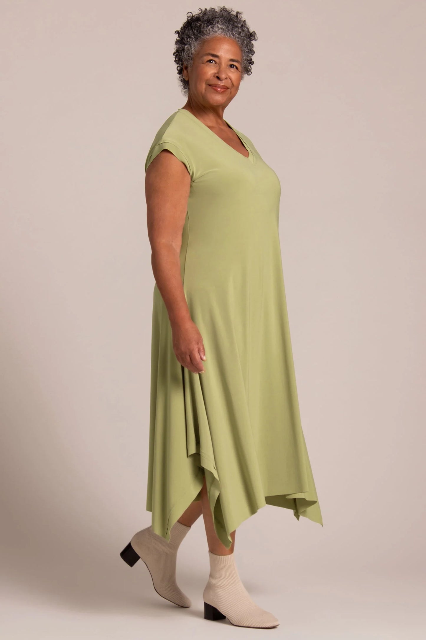Splice V-Neck Dress
