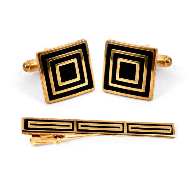 Cufflinks and Tie Bar Set