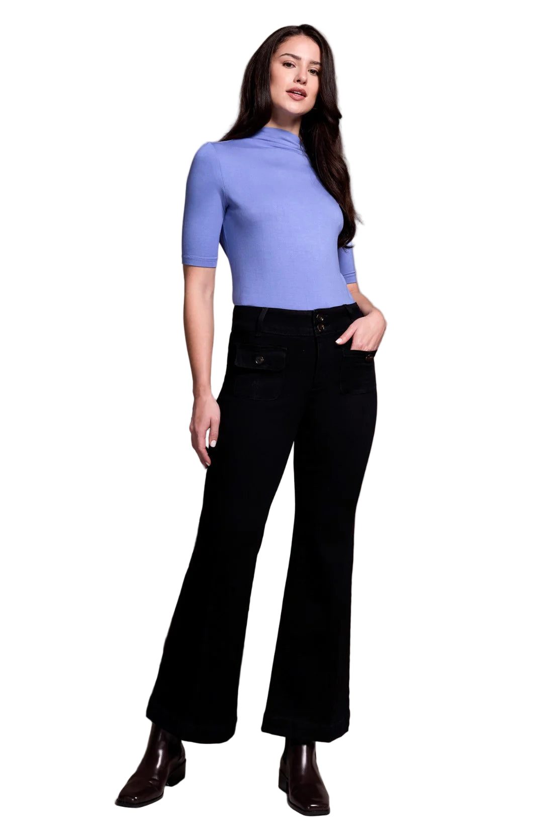 Brooke Comfort Stretch High Rise Palazzo Trousers