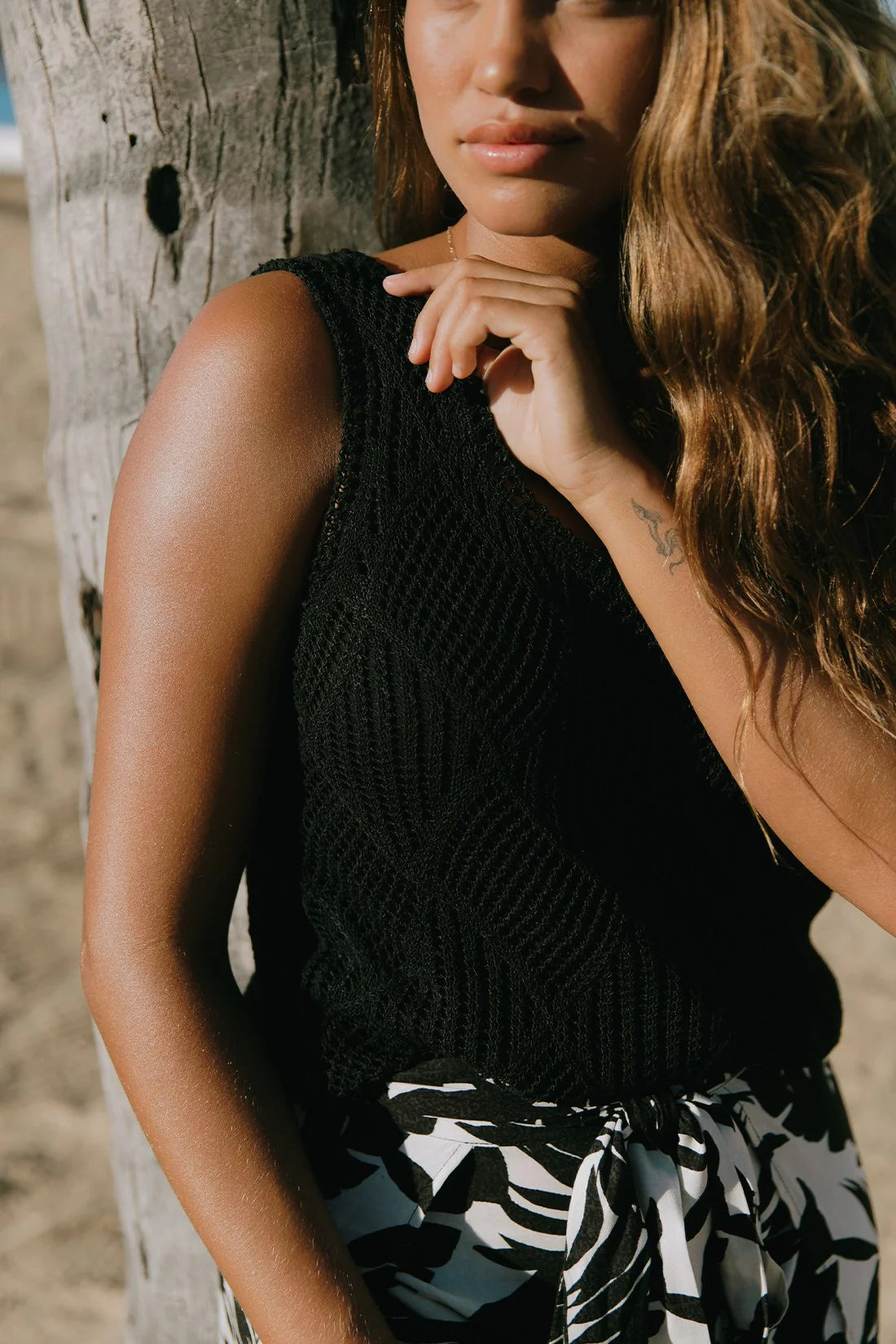 Crochet Scoop Neck Tank Top