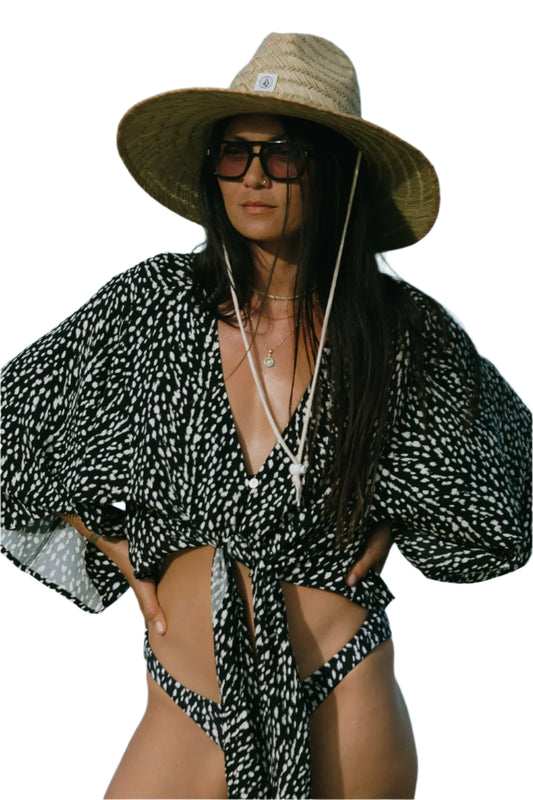 Front-Tie Kimono Top