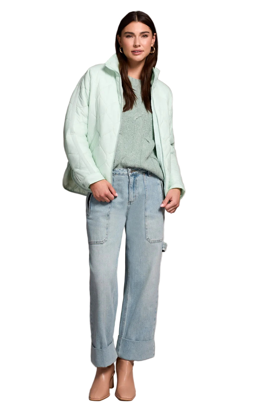 Lightweight Drop Shoulder Quilted Puffer