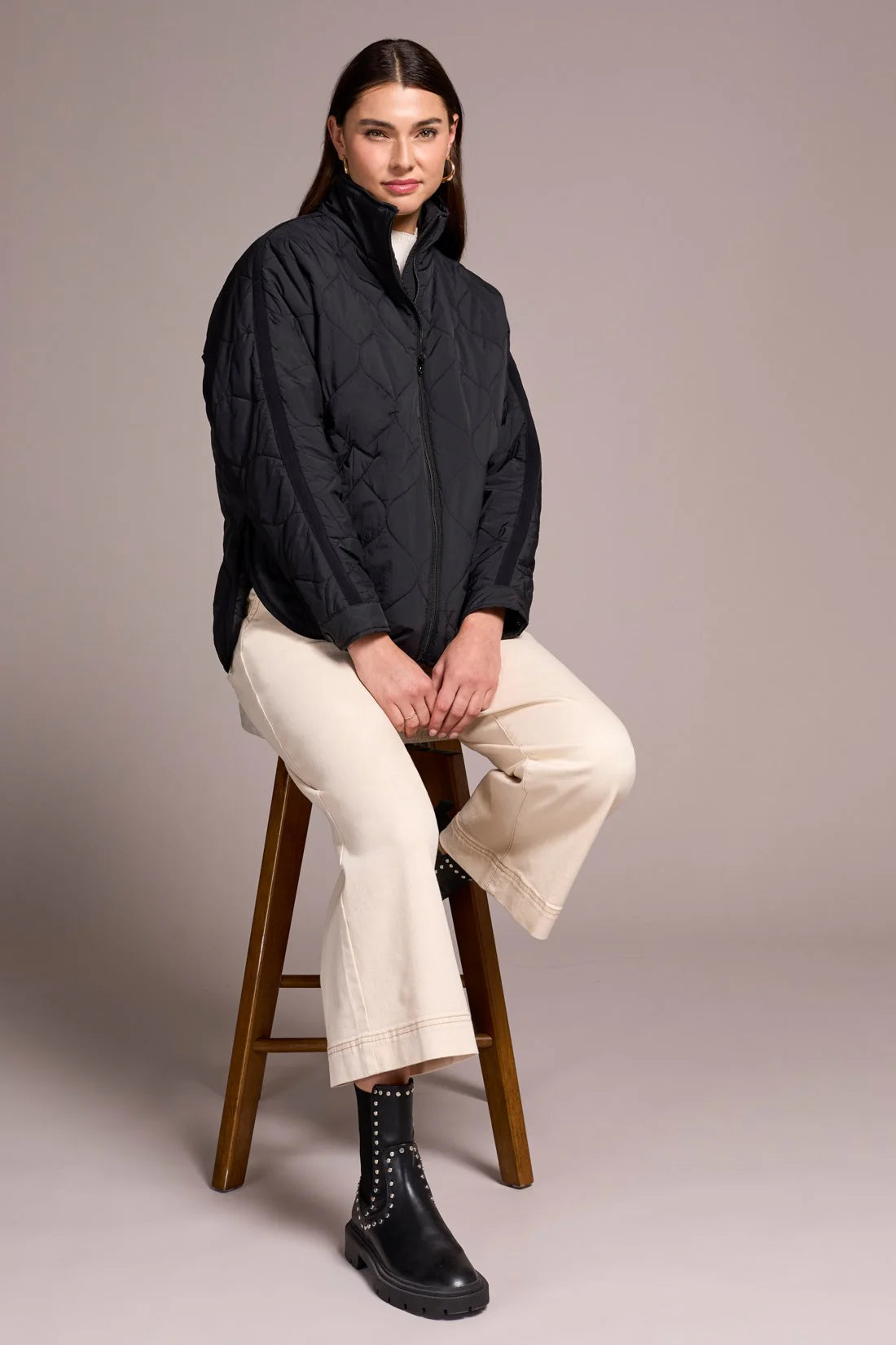 Lightweight Drop Shoulder Quilted Puffer