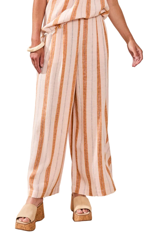 Pull-On Flowy Wide-Leg Pants With Pockets