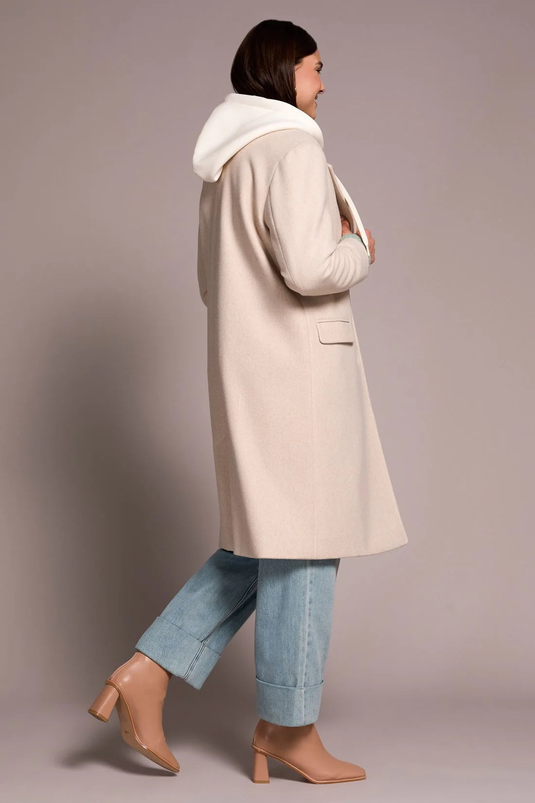 Ultra-Soft Knit Coat With Removable Fooler Hoodie