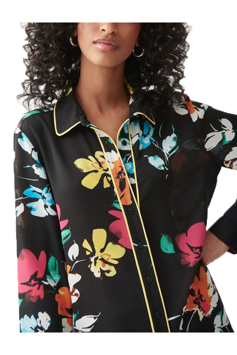 Floral Button-Up Tunic