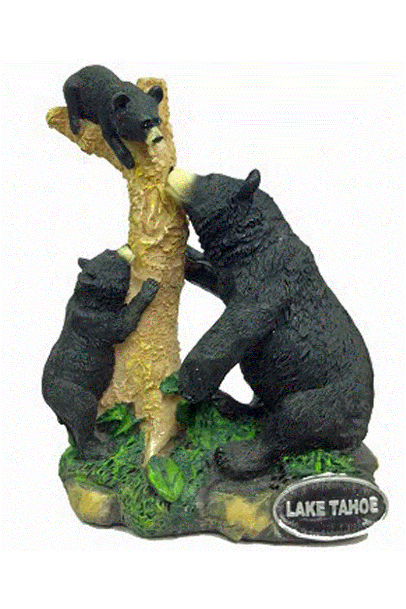 Lake Tahoe Bear Family Resin Statue