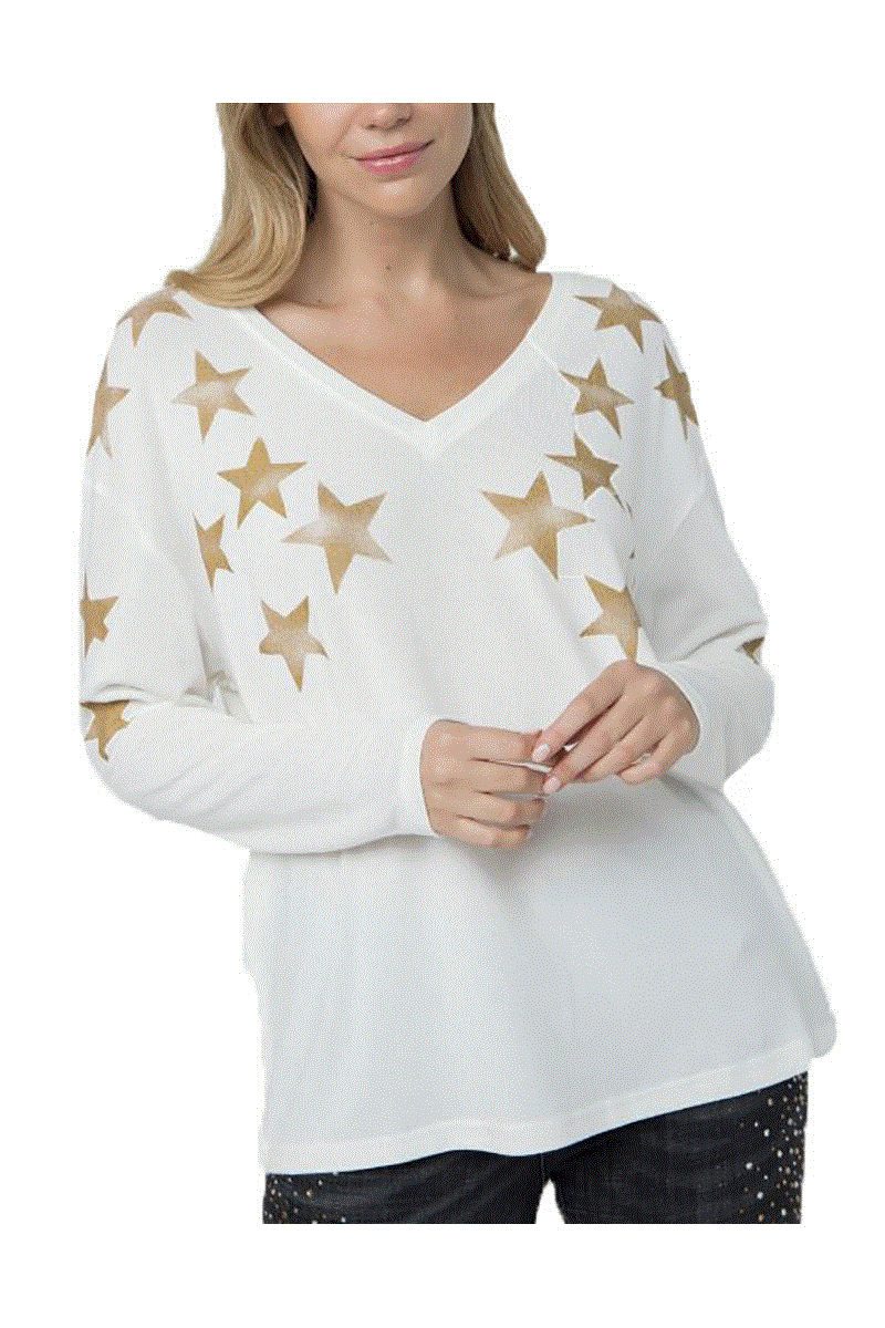 Long Sleeve Top with Stars