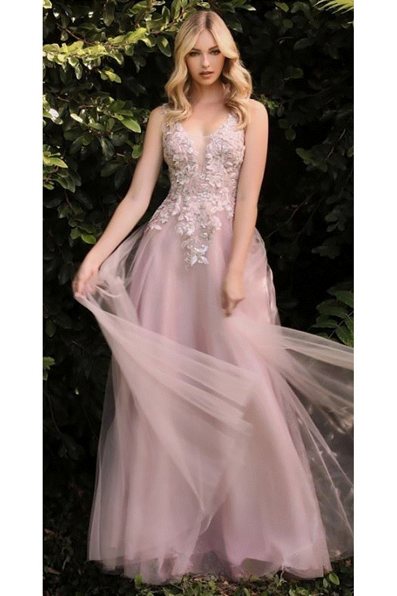 Soft Layered Tulle A-Line Gown