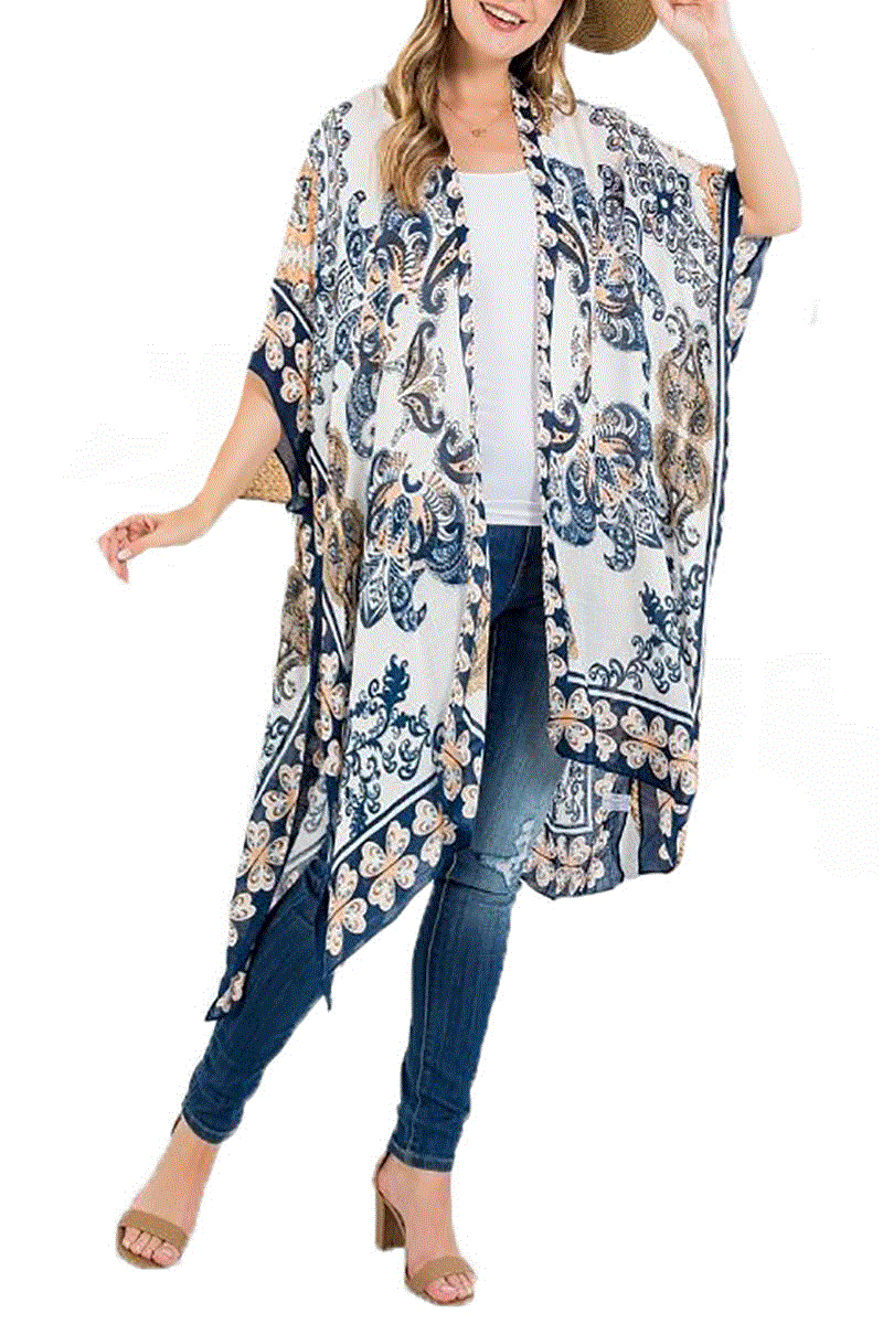 Paisley Print Kimono