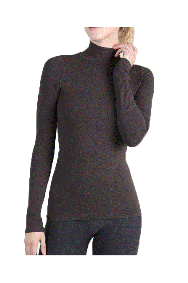 L/S Turtle Neck in Charcoal