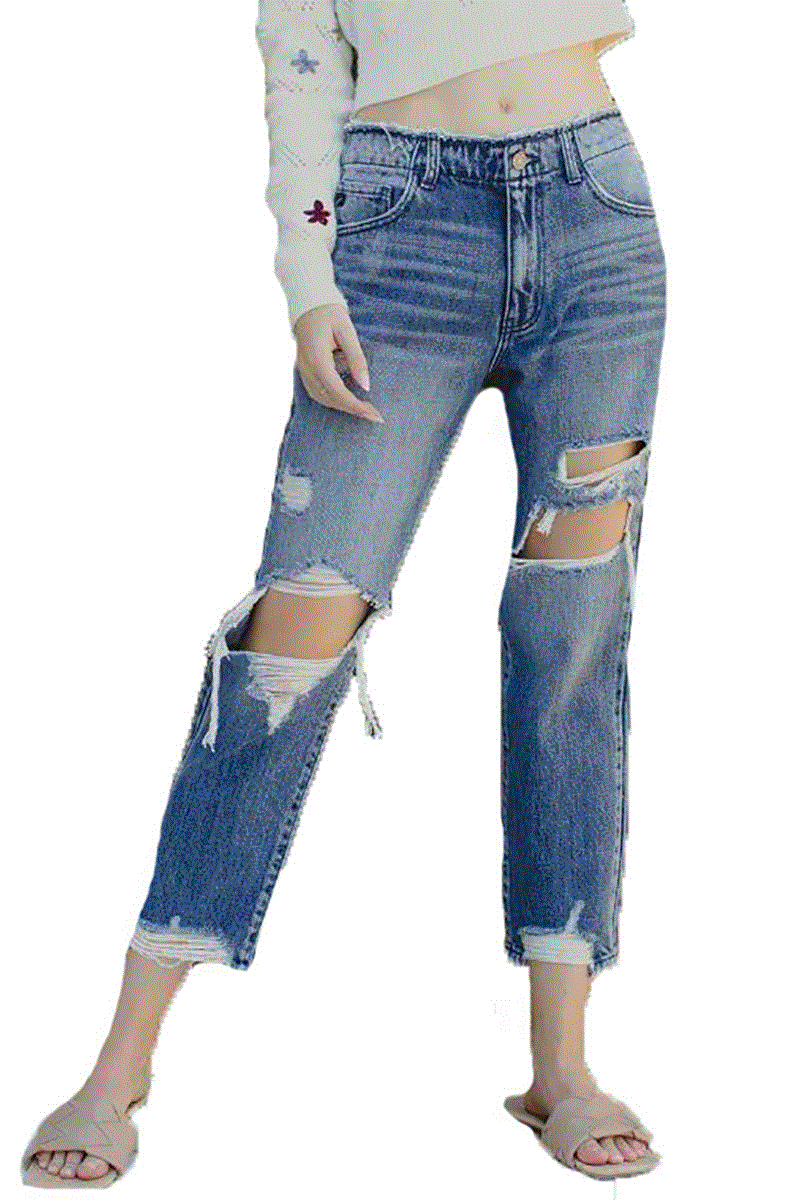 Ariela High Rise Straight Leg Jeans