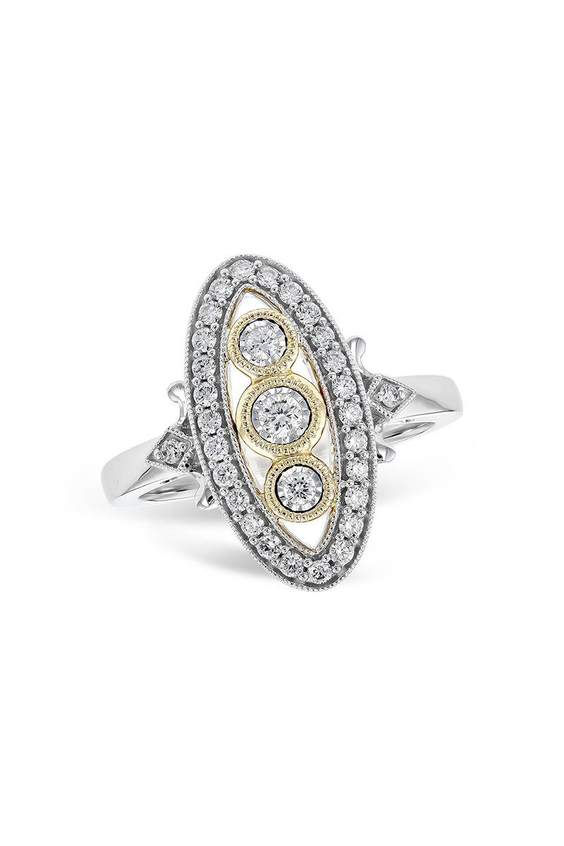 Tri Stone Diamond Ring