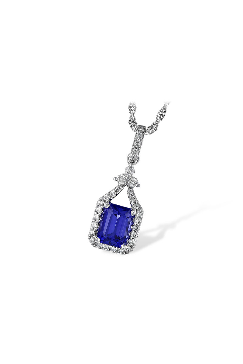 Tanzanite & Diamond Pendant Necklace